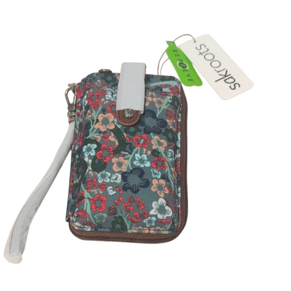 Sakroots Salinas Emerald Phone Crossbody Wristlet